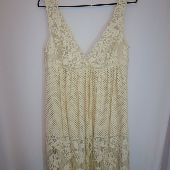 Short Cream Lace Dress - Picture 4 of 5